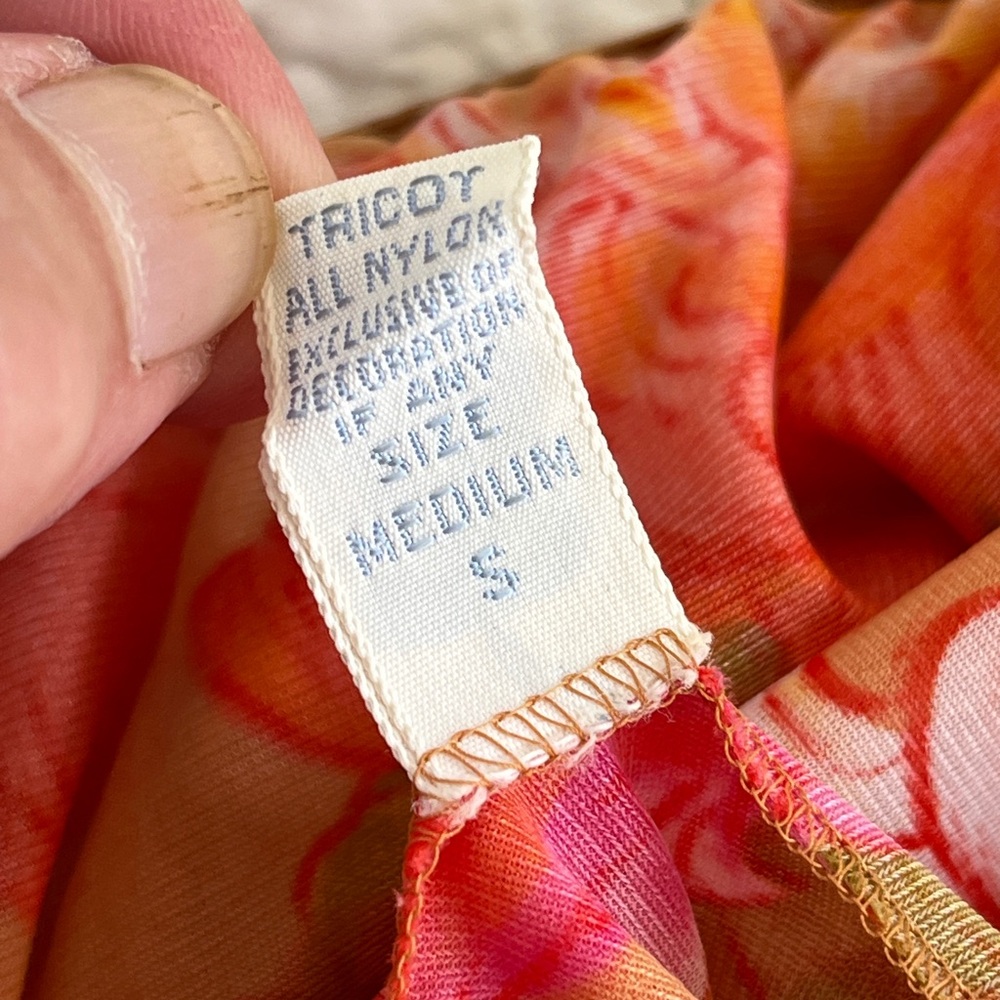 Vintage Bright Floral Vanity Fair Half Slip Size Medium - Picture 9 of 11